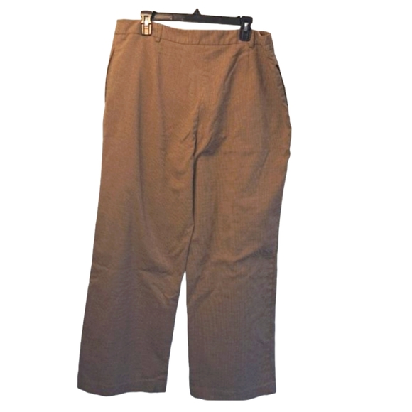 Jaclyn Smith Wide Leg Career Pants Black Brown Checkered Patterned Plus Size 18 - Picture 3 of 9